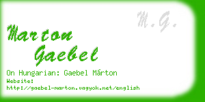 marton gaebel business card